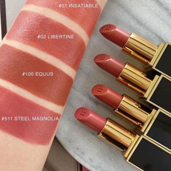 Tom Ford Satin Lipstick In EQUIS (Nude Rosey Brown) - Picture 4 of 17